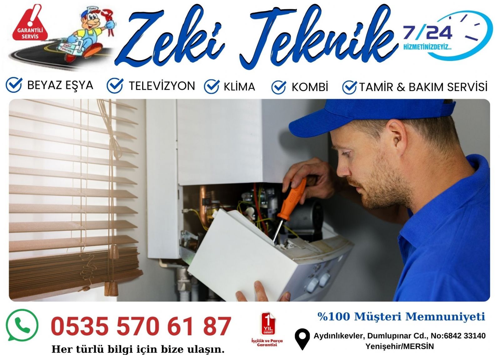 Mersin Yenişehir Kombi Klima Servisi